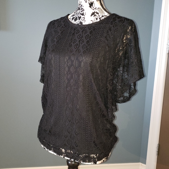 Espresso lace top - Picture 1 of 8